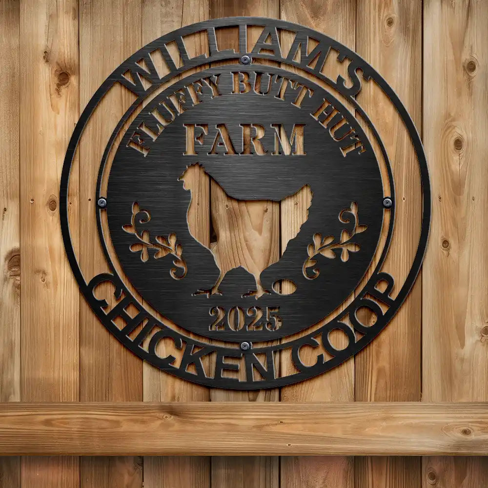 Funny,Farm,Gift For Yourself,Gift For Women,Gift For Men - Chicken Coop Farm House - Personalized Cutout Metal Sign