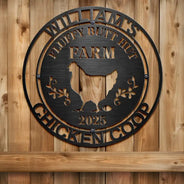Funny,Farm,Gift For Yourself,Gift For Women,Gift For Men - Chicken Coop Farm House - Personalized Cutout Metal Sign