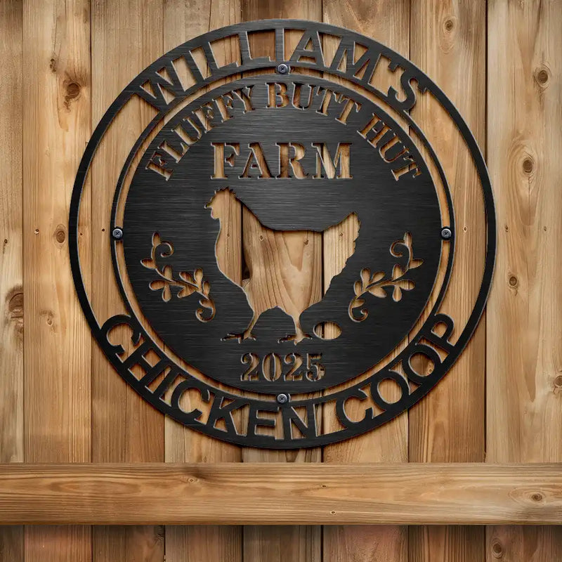 Funny,Farm,Gift For Yourself,Gift For Women,Gift For Men - Chicken Coop Farm House - Personalized Cutout Metal Sign