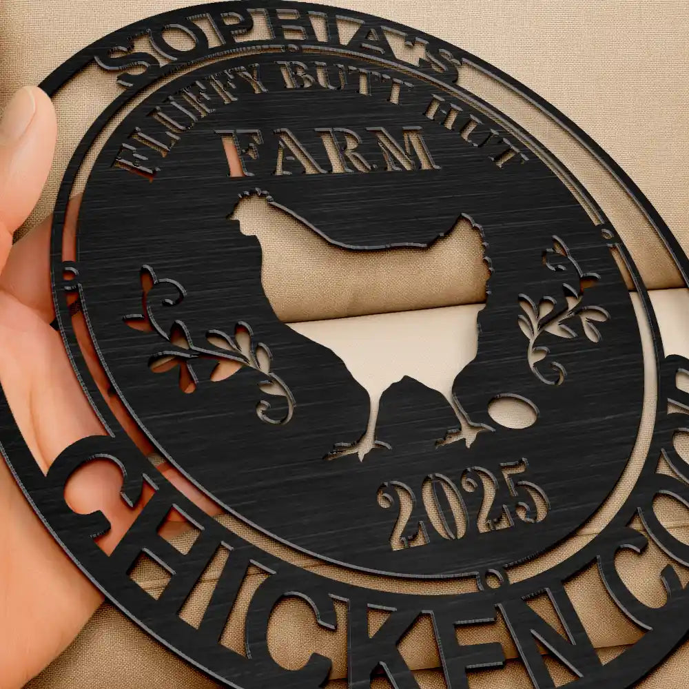 Funny,Farm,Gift For Yourself,Gift For Women,Gift For Men - Chicken Coop Farm House - Personalized Cutout Metal Sign