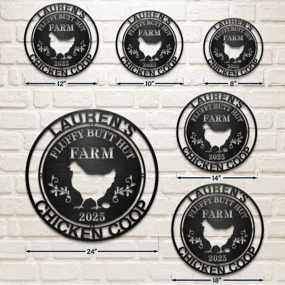 Funny,Farm,Gift For Yourself,Gift For Women,Gift For Men - Chicken Coop Farm House - Personalized Cutout Metal Sign
