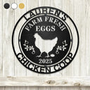 Funny,Farm,Gift For Yourself,Gift For Women,Gift For Men - Chicken Coop Farm House Farm Fresh Eggs - Personalized Cutout Metal Sign