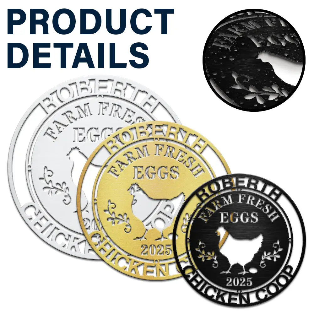 Funny,Farm,Gift For Yourself,Gift For Women,Gift For Men - Chicken Coop Farm House Farm Fresh Eggs - Personalized Cutout Metal Sign