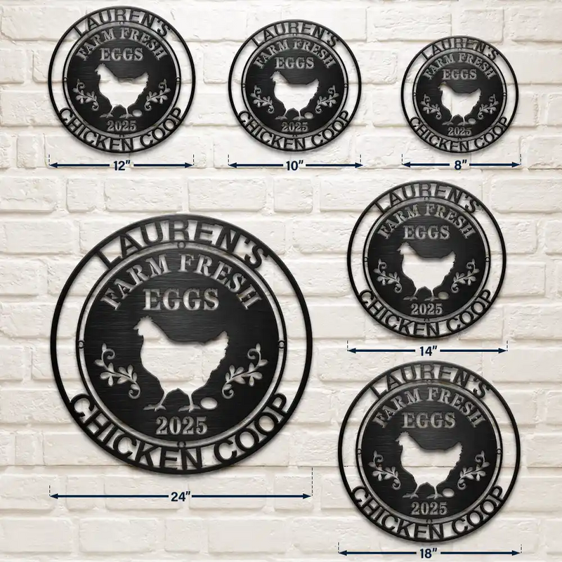 Funny,Farm,Gift For Yourself,Gift For Women,Gift For Men - Chicken Coop Farm House Farm Fresh Eggs - Personalized Cutout Metal Sign