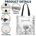 Back To School,Teacher - Chinoiserie Toile Art With Birth Month Flower - Personalized Tote Bag