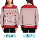 Pet Lovers, Pet Mom, Pet Dad, Cat Lovers, Cat Mom, Cat Dad, Christmas, Love - Chinoiserie Toile De Jouy Cat - Personalized Unisex Ugly Sweater