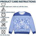 Pet Lovers, Pet Mom, Pet Dad, Cat Lovers, Cat Mom, Cat Dad, Christmas, Love - Chinoiserie Toile De Jouy Cat - Personalized Unisex Ugly Sweater