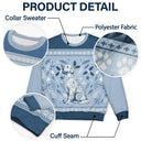 Pet Lovers,Pet Mom,Pet Dad,Dog Lovers,Dog Mom,Dog Dad,Christmas,Love - Chinoiserie Toile De Jouy Dog - Personalized Unisex Ugly Sweater