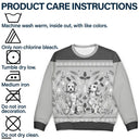 Pet Lovers,Pet Mom,Pet Dad,Dog Lovers,Dog Mom,Dog Dad,Christmas,Love - Chinoiserie Toile De Jouy Dog - Personalized Unisex Ugly Sweater