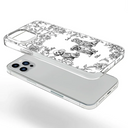 Dog Lovers,Pet Lovers,Happy - Chinoiserie Toile Dog - Personalized Clear Phone Case