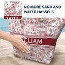 Summer, Gift For Wife, Gift For Girlfriend, Gift For Women, Gift For Yourself, Dog Lovers, Dog Mom, Happy, Cat Lovers, Pet Lovers, Beach - Chinoiserie Toile Dog Mom Cat Mom - Personalized Beach Bag