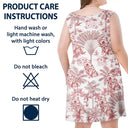 Gift For Yourself,Gift For Women,Dog Lovers,Dog Mom,Pet Lovers,Pet Mom,Happy,Summer - Chinoiserie Toile Dog Tropical Pattern - Personalized Sleeveless Tank Dress