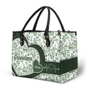Gift For Mother,Gift For Grandma,Happy - Chinoiserie Toile Grandma Mom - Personalized Leather Bag