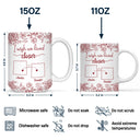 Gift For Bestie, Long Distance, Love - Chinoiserie Toile I Wish We Lived Closer - Personalized Mug