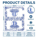 Family, Christmas - Chinoiserie Toile Monogram And Family Name - Personalized Mailbox Cover