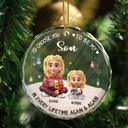 Christmas,Gift For Mother,Mom - Daughters (Adult),Dad - Daughters (Adult),Happy - Choose You To Be My Daughter - Personalized Circle Glass Ornament