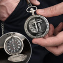 Gift For Men,Christian,Happy,Gift For Father,Gift For Son,Gift For Grandpa,Gift For Brothers,Cousin - Christian Man Of God - Personalized Pocket Watch