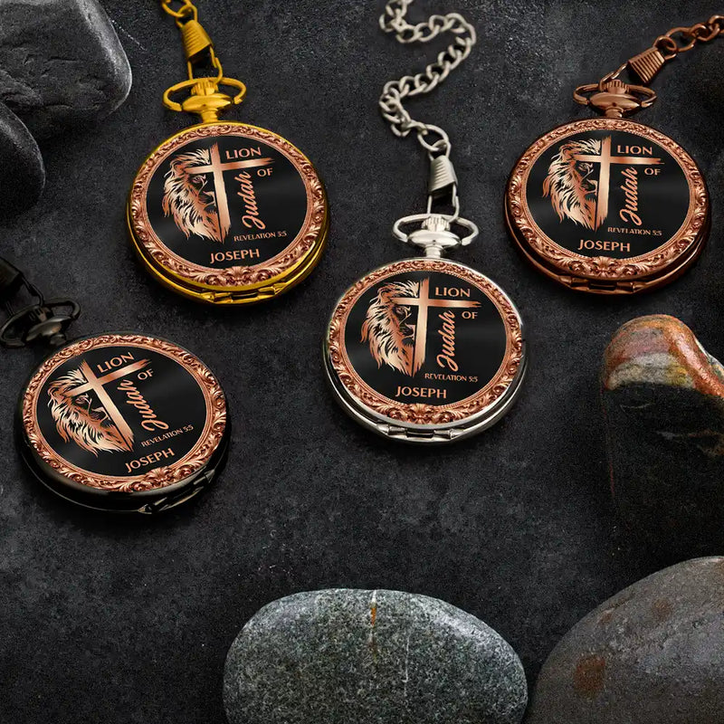 Gift For Men,Christian,Happy,Gift For Father,Gift For Son,Gift For Grandpa,Gift For Brothers,Cousin - Christian Man Of God - Personalized Pocket Watch