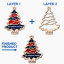 Independence Day,America 250th,Christmas,Proud,Family,Custom Text - Christmas Family United Like Branches Rooted In Pride - Personalized 2-Layered Wooden Ornament