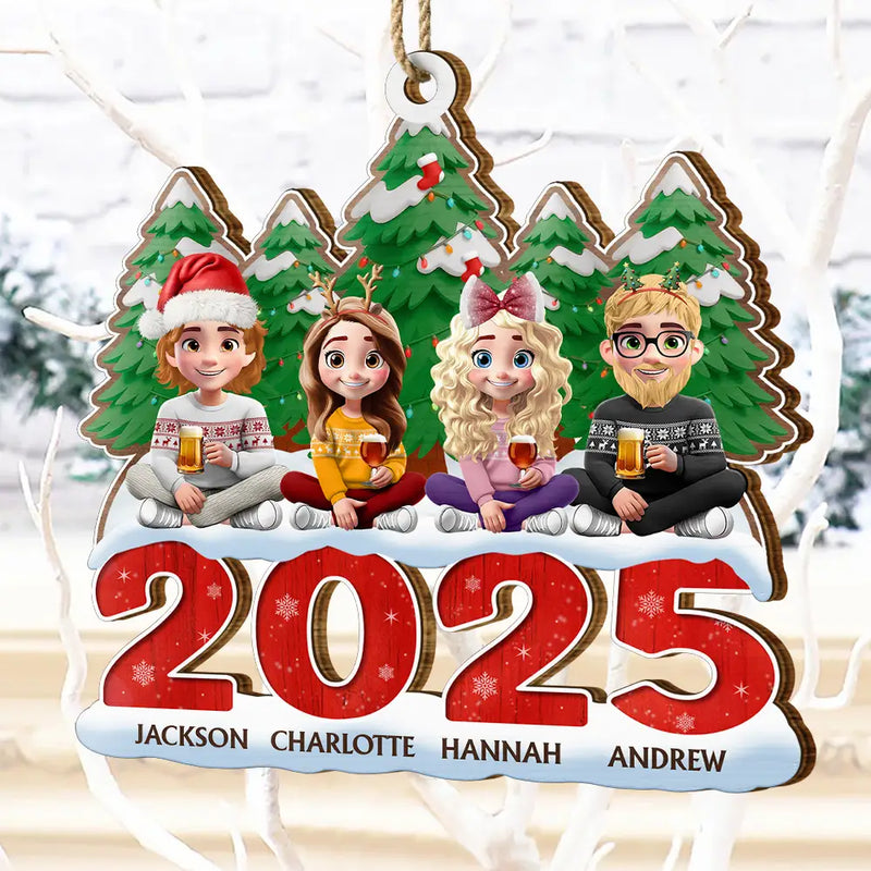 Gift For Couples,Gift For Husband,Gift For Wife,Gift For Boyfriend,Gift For Girlfriend,Gift For Mother,Gift For Father,Family,Pet Lovers,Pet Mom,Pet Dad,Dog Lovers,Dog Mom,Dog Dad,Dog Couple,Cat Lovers,Cat Mom,Cat Dad,Cat Couple,Gift For Bestie,Gift For Brothers,Gift For Sisters,Gift For Sibling,Love,Christmas - Christmas 3D Family A Whole Lot Of Love - Personalized Custom Shaped Wooden Ornament