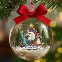 Independence Day,America 250th,Christmas,Proud,Family,Custom Text - Christmas America Family 250th Anniversary - Personalized 3D Acrylic Ball Ornament