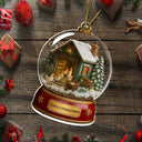 Farm, Gift For Yourself, Christmas, Gift For Women, Gift For Men, Happy - Christmas Chicken Farm Snowball - Personalized Custom Shaped Acrylic Ornament