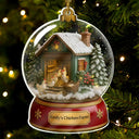 Farm, Gift For Yourself, Christmas, Gift For Women, Gift For Men, Happy - Christmas Chicken Farm Snowball - Personalized Custom Shaped Acrylic Ornament