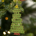 Christmas,Top Market - Christmas Color Tree Family Name - Gift For Family, Besties, Coworker - Personalized Custom Shaped Wooden Ornament