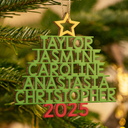 Christmas Color Tree Family Name - Gift For Family, Besties, Coworker - Personalized Wooden Cutout Ornament