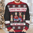 Gift For Couples,Gift For Husband,Gift For Wife,Gift For Boyfriend,Gift For Girlfriend,Parents,Gift For Women,Gift For Men,Gift For Mother,Gift For Father,Gift For Grandpa,Gift For Grandma,Family,Pet Lovers,Pet Mom,Pet Dad,Pet Couple,Dog Lovers,Dog Mom,Dog Dad,Dog Couple,Cat Lovers,Cat Mom,Cat Dad,Cat Couple,Gift For Sibling,Gift For Sisters,Gift For Brothers,Gift For Bestie,Christmas,Happy - Christmas Crew Family With Dog Cat - Personalized Unisex Ugly Sweater