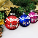 Christmas,Dog Lovers - Christmas Dog With Bowknots - Personalized Ball Ornament