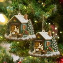 Christmas, Farm, Gift For Yourself, Happy - Christmas Duck Farm - Personalized Custom Shaped Wooden Ornament