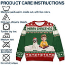 Family,Gift For Couples,Parents,Pet Lovers,Happy,Christmas - Christmas Family 3D Effect Couple Parent - Personalized Unisex Ugly Sweater