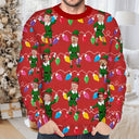 Family, Parents, Gift For Grandparents, Gift For Daughter, Gift For Son, Christmas, Happy - Christmas Family Elves - Personalized Unisex Ugly Sweater