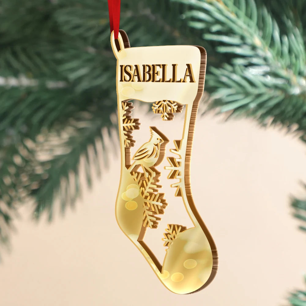 Gift For Couples,Gift For Husband,Gift For Wife,Gift For Boyfriend,Gift For Girlfriend,Gift For Yourself,Gift For Women,Gift For Men,Family,Love,Christmas - Christmas Family Stockings - Personalized DIY Mirror Acrylic Ornament