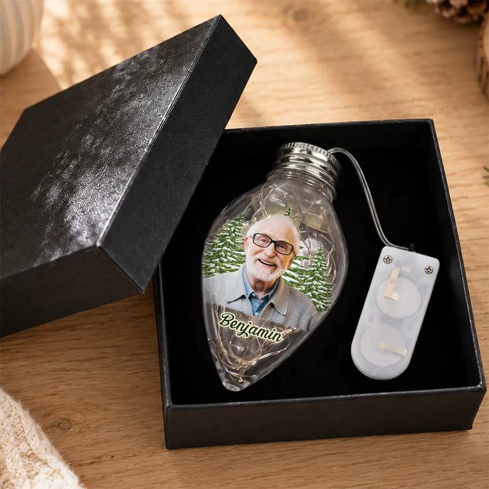 Christmas,Cozy,Custom Photo,Family,Memorial,Remove BG Photo - Christmas Gift For Family Kids Pet Lovers - Personalized Custom Photo Christmas Together Family Chili Bulb LED Light