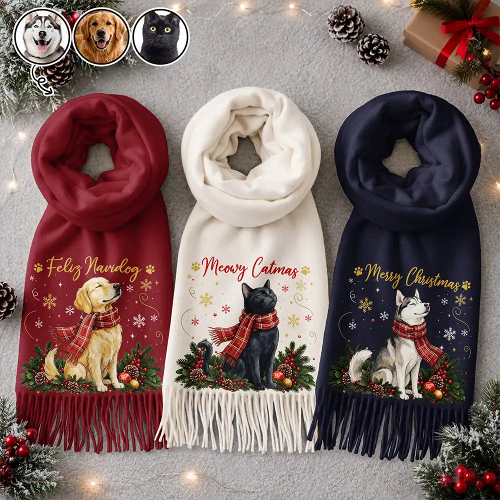 Christmas Gift For Pet Lovers - Personalized Custom Photo Watercolor P ...