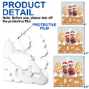 Gift For Couples, Happy, Christmas - Christmas Gingerbread 3D Effect Couple Sitting - Personalized Custom Shaped Acrylic Ornament