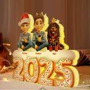 Family,Pet Lovers,Pet Mom,Pet Dad,Pet Couple,Dog Lovers,Dog Couple,Dog Mom,Dog Dad,Cat Lovers,Cat Mom,Cat Dad,Cat Couple,Happy,Christmas,Single Mom,Single Dad,LGBT,Gift For Grandpa,Gift For Grandma,Gift For Grandkids - Christmas Gingerbread Family 3D Effect - Personalized Custom Shaped Light Box