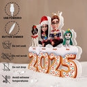 Family,Pet Lovers,Pet Mom,Pet Dad,Pet Couple,Dog Lovers,Dog Couple,Dog Mom,Dog Dad,Cat Lovers,Cat Mom,Cat Dad,Cat Couple,Happy,Christmas,Single Mom,Single Dad,LGBT,Gift For Grandpa,Gift For Grandma,Gift For Grandkids - Christmas Gingerbread Family 3D Effect - Personalized Custom Shaped Light Box