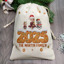 Family,Pet Lovers,Pet Mom,Pet Dad,Pet Couple,Dog Lovers,Dog Couple,Dog Mom,Dog Dad,Cat Lovers,Cat Mom,Cat Dad,Cat Couple,Happy,Christmas,Single Mom,Single Dad,LGBT,Gift For Grandpa,Gift For Grandma,Gift For Grandkids - Christmas Gingerbread Family 3D Effect - Personalized Favor Bag