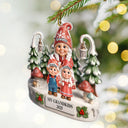 Gift For Grandpa,Grandpa - Grandkids,Gift For Grandma,Grandma - Grandkids,Gift For Grandkids,Gift For Women,Gift For Men,Christmas,Happy - Christmas Gnome My Grandkids 3D Effect - Personalized Custom Shaped Acrylic Ornament