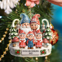 Gift For Grandparents,Grandpa - Grandkids,Gift For Grandpa,Gift For Grandma,Grandma - Grandkids,Gift For Grandkids,Gift For Women,Gift For Men,Top Market,Christmas - Christmas Gnome Our Grandkids 3D Effect - Personalized Custom Shaped Acrylic Ornament