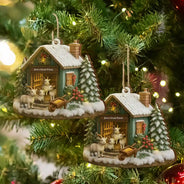 Christmas, Farm, Gift For Yourself, Happy - Christmas Goat Farm - Personalized Custom Shaped Wooden Ornament