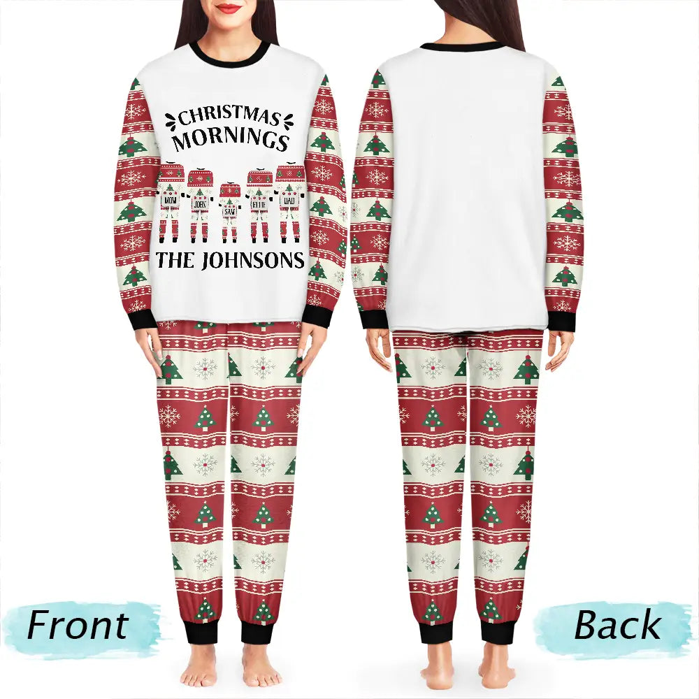 Gift For Couples,Gift For Husband,Gift For Wife,Parents,Gift For Mother,Gift For Father,Gift For Grandpa,Gift For Grandma,Family,Gift For Kids,Christmas,Happy - Christmas Morning Family Pajamas - Personalized Unisex Pajamas Set