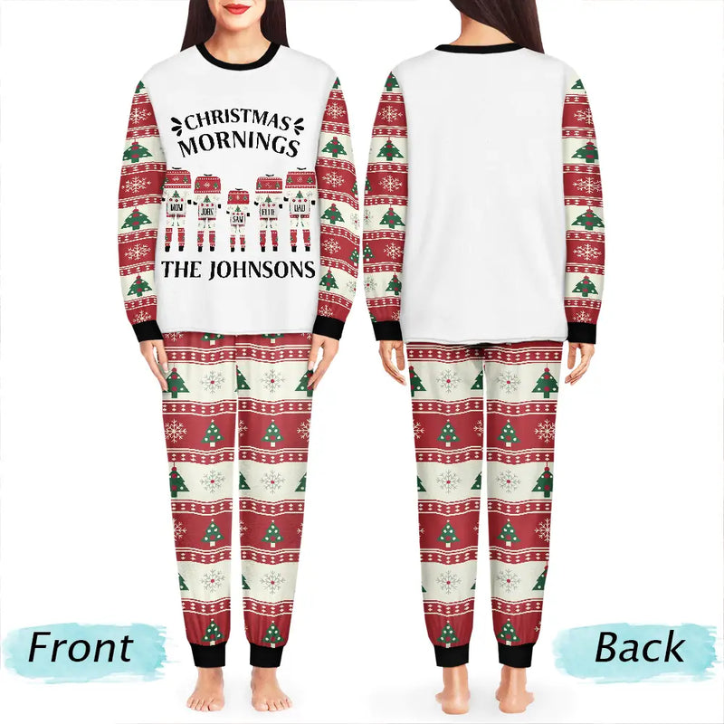 Gift For Couples,Gift For Husband,Gift For Wife,Parents,Gift For Mother,Gift For Father,Gift For Grandpa,Gift For Grandma,Family,Gift For Kids,Christmas,Happy - Christmas Morning Family Pajamas - Personalized Unisex Pajamas Set