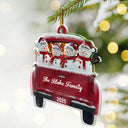 Christmas,Family,Parents,Gift For Kids,Happy - Christmas Snowman Family - Personalized Custom Shaped Acrylic Ornament