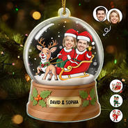 Christmas, Gift For Couples, Funny - Christmas Together In Holiday Costume - Personalized Custom Shaped Acrylic Ornament