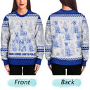 Happy,Dog Lovers,Pet Lovers,Cat Lovers,Christmas - Christmas Tree Dog Cat Toile - Personalized Unisex Ugly Sweater