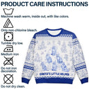 Happy,Dog Lovers,Pet Lovers,Cat Lovers,Christmas - Christmas Tree Dog Cat Toile - Personalized Unisex Ugly Sweater